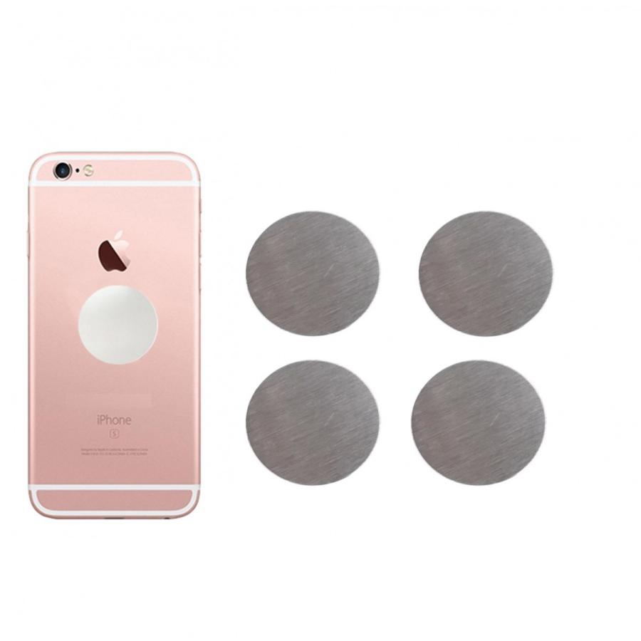 メタルプレート 車載 スマホ マグネット 極薄 シール付 予備 無地 シンプル 貼替用 車載ホルダー 丸型4枚入り Bj Ckea Smiledog 通販 Yahoo ショッピング