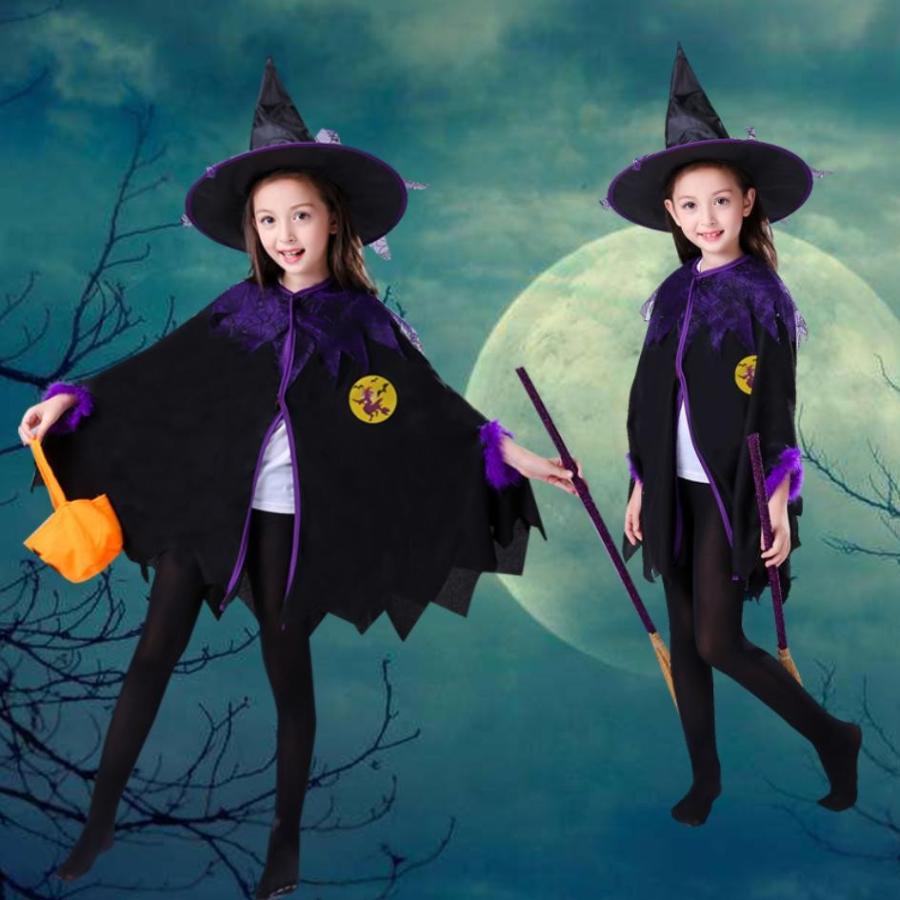 ハロウィン 衣装 仮装 子供用 ウィッチ 巫女 悪魔 魔女 キッズ