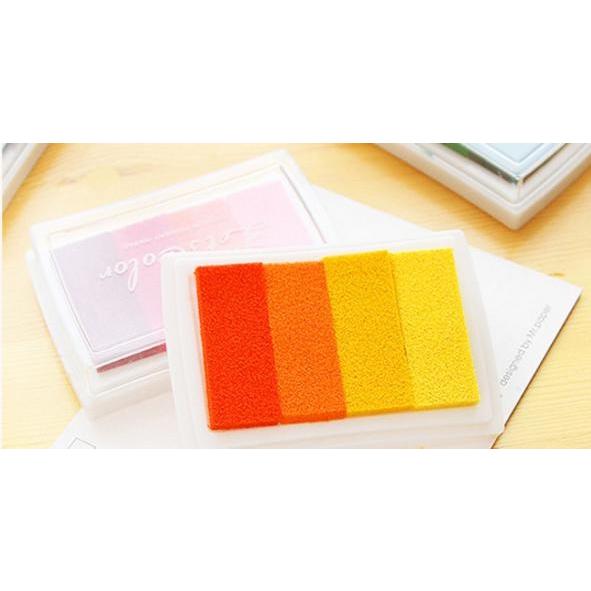 カラフル 油性クラフトスタンプ台 4色コンビ 6パターンセット インク
