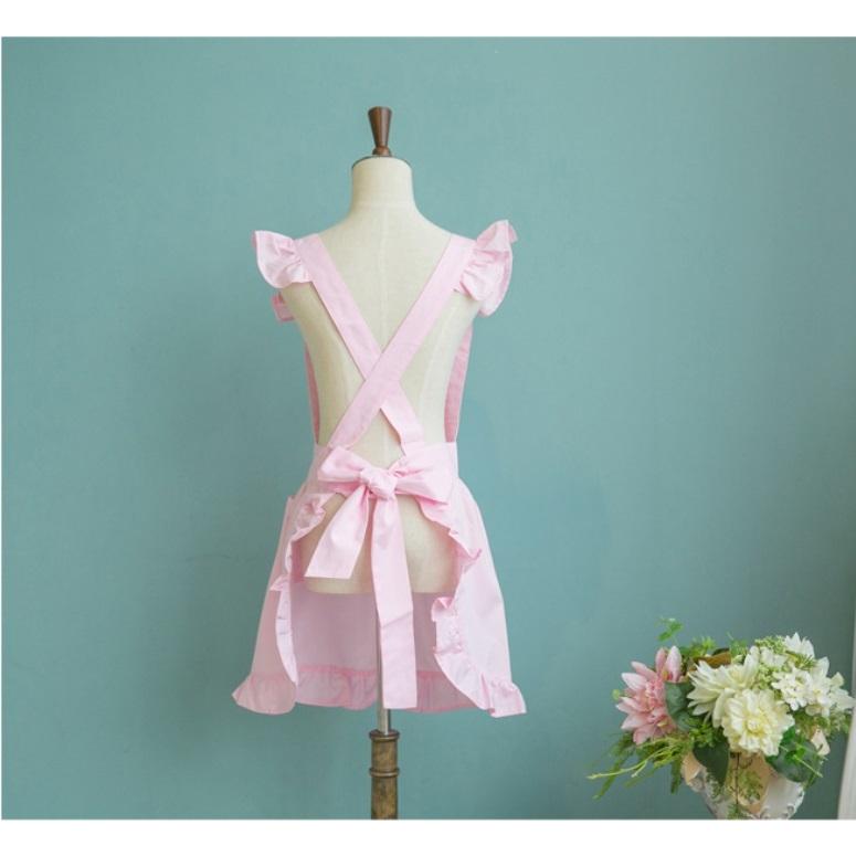 【きゅるりん様✤専用】ハンドメイド バッククロスエプロン2点 フリル エプロン バッククロスフリルいっぱい レディース カフェ