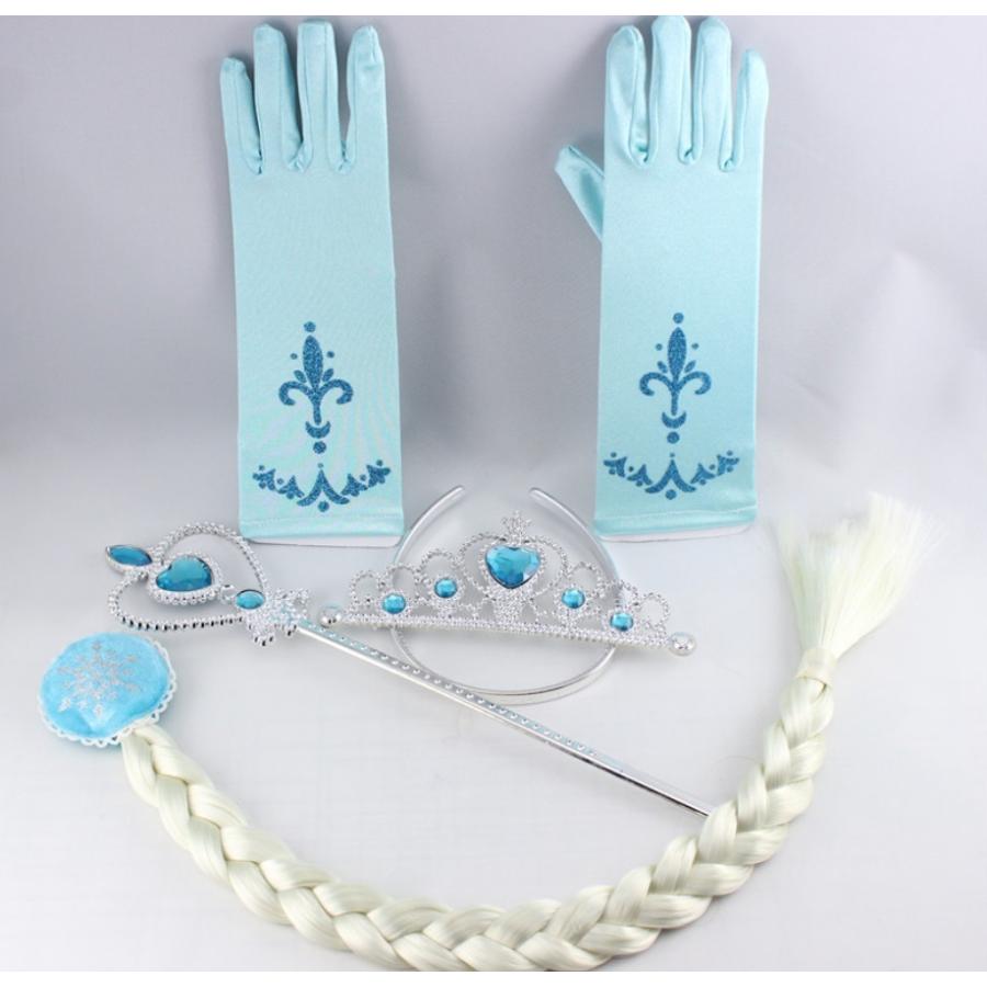 4点セット なりきり セット アナ エルサ風 三つ編み ティアラ ステッキ 子供用 コスプレ ハロウィン 衣装 コスチューム Sdj15 スマイル静岡 通販 Yahoo ショッピング