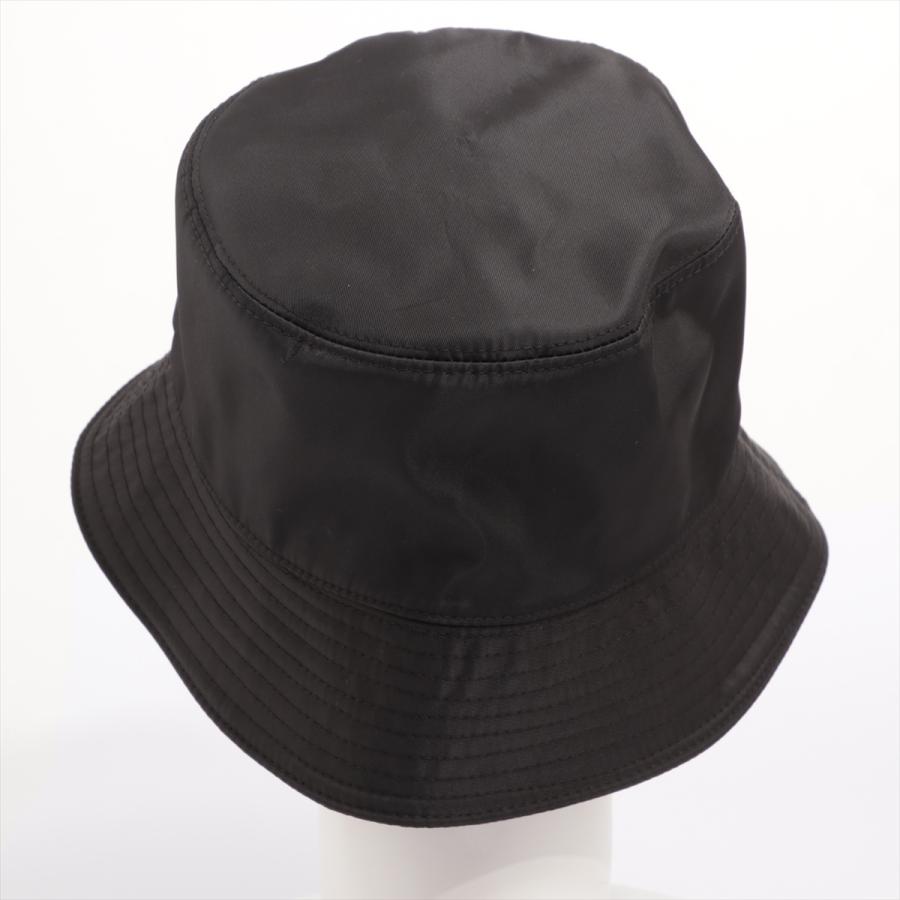 PRADA プラダ 2HC137 ハット M コットン×ナイロン ブラック 財布、帽子
