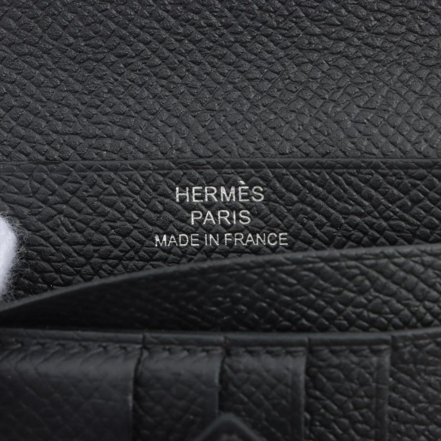 HERMES 美品 ベアン コンパクト シェーブル A刻印 バイカラー 財布 HERMES エルメス ベアン コンパクト ヴェルソ 財布 2つ折り バイ