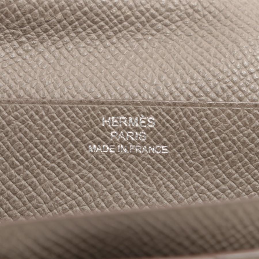 HERMES（エルメス） ベアンスフレ ヴォーエプソン 財布 エトゥープ