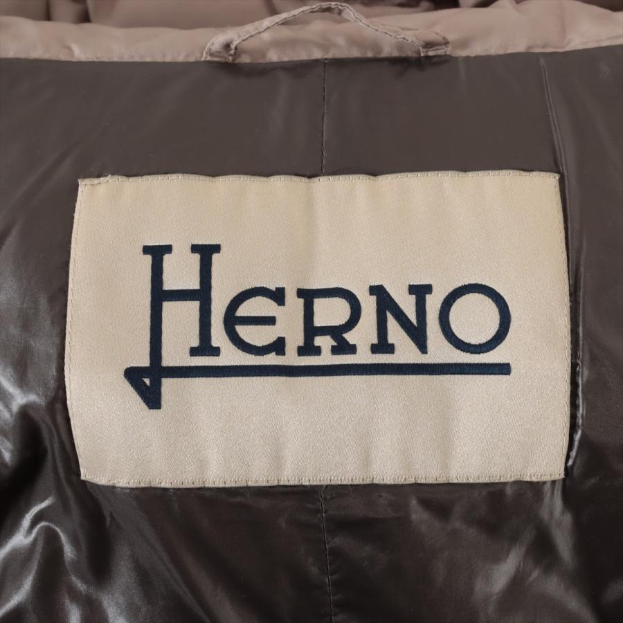 HERNO ヘルノ ポリエステル×ナイロン ダウンジャケット 40 ベージュ PRODUZ LAVJPI_5