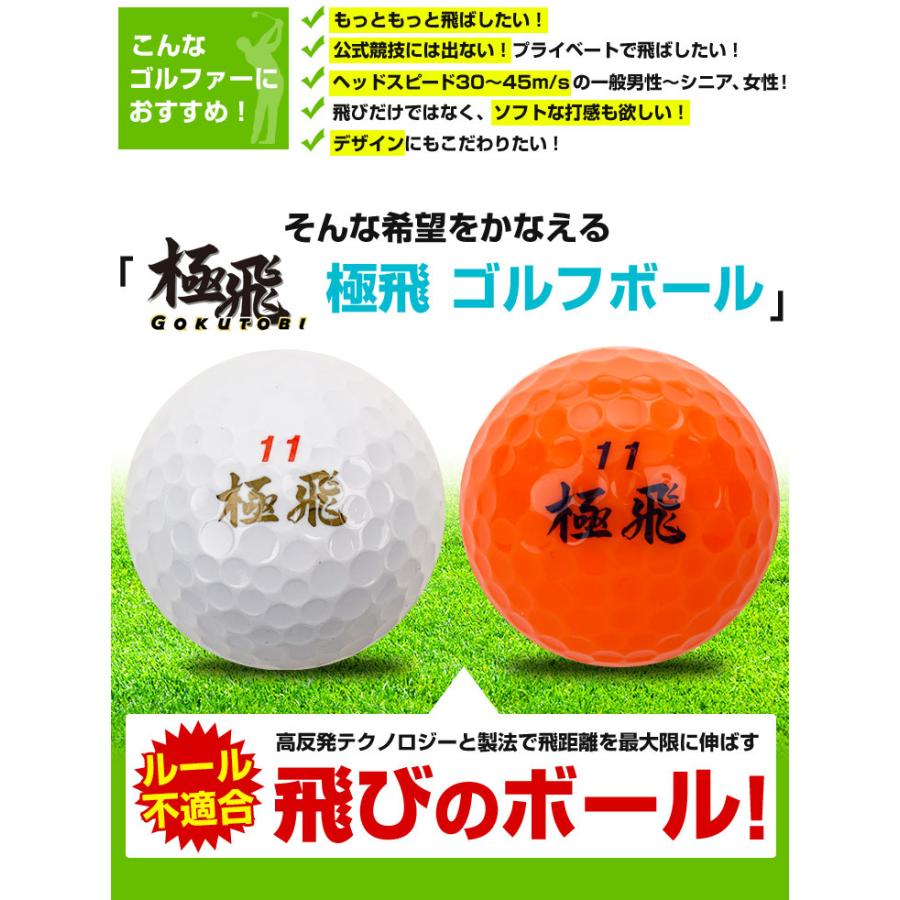 ゴルフボール6個 極飛び 非公認球 [ゴルフ用品、ウェア、アクセサリー
