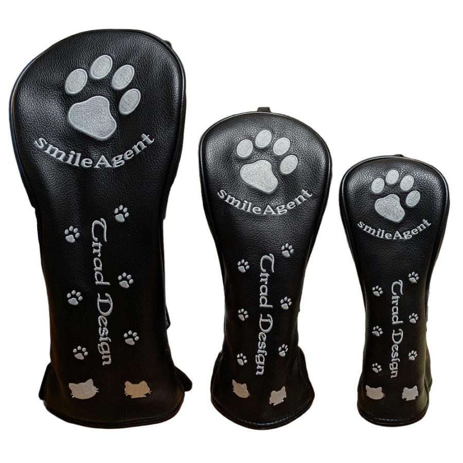 ゴルフヘッドカバー スマイルエージェント 撥水 PU素材使用 肉球