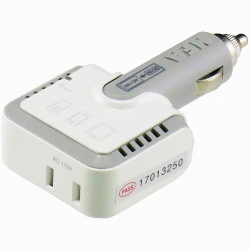 コンセントとusb端子が同時に使用可能 いっしょに使えるカーインバーター シガーソケット シガーライター 車 電源 カーチャージャー メール便 送料無料 スマイルキューブ 通販 Yahoo ショッピング