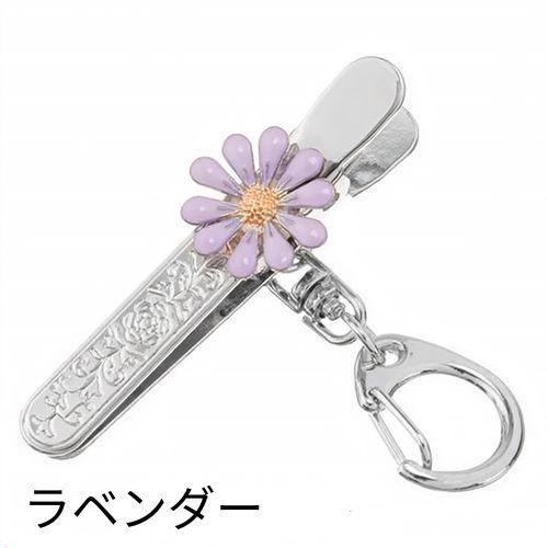 バッグキークリップ バックキーチャーム 花 クリップキーホルダー 鍵