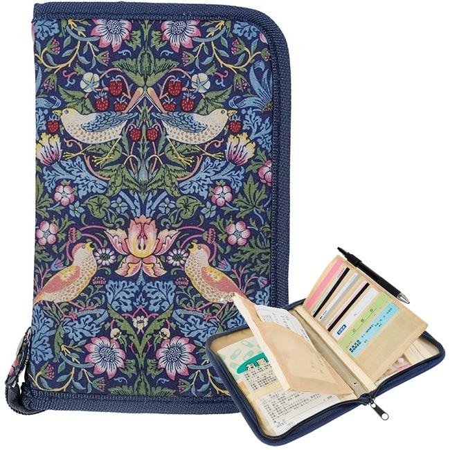 モリス　いちご泥棒　お薬手帳ケース Fabric by BEST OF MORRIS いちご泥棒 お薬手帳ケース 通販