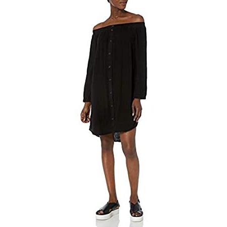 Three DotsレディースL / Sシャツチュニック カラー: ブラック