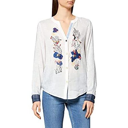 [デシグアル] シャツ長袖 MATERA レディース 20SWCW22 ホワイト EU M (日本サイズM相当)