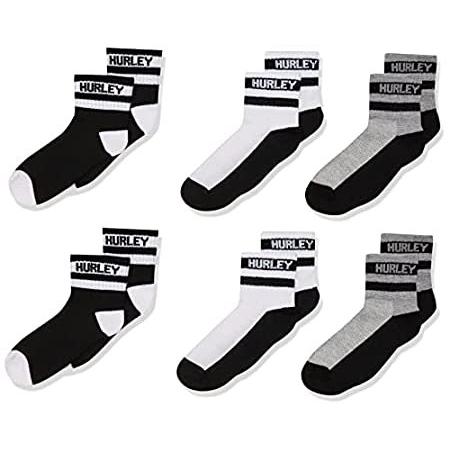 最安挑戦！ Socks, Ankle Knit Everyday Active Pack 6 6-pack boys Hurley Gray, US 4.5 3 その他水着
