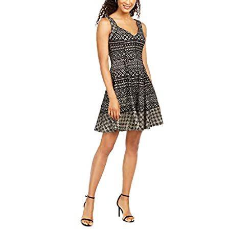 Donna Ricco Womens V Neck Sleeveless Cocktail and Party Dress Black 12