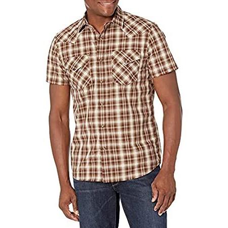一番の Pendleton Men's Short Sleeve Snap Front Classic-Fit Frontier Shirt, Tan Dob その他ジャケット
