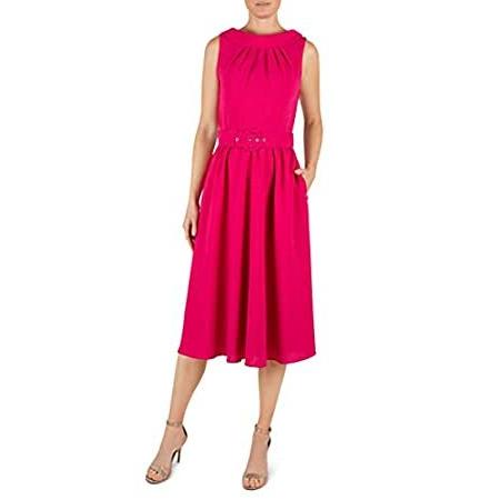 Donna Ricco Women's Roll Neck, Portrait Collar, Sleeveless Fit and Flare Dr