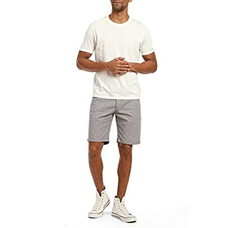 Mavi Men's Noah Mid Rise Shorts, Grey Oxford Twill, 30