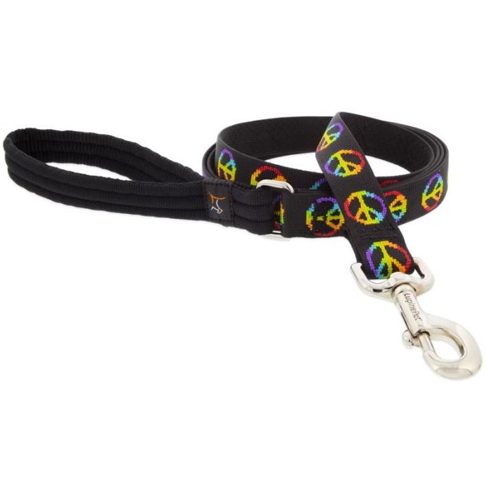 180cmリード【ウーフストック柄】25mm幅 中〜大型犬用 LUPINE ルパイン Woofstock 379w6 スマイルドッグ