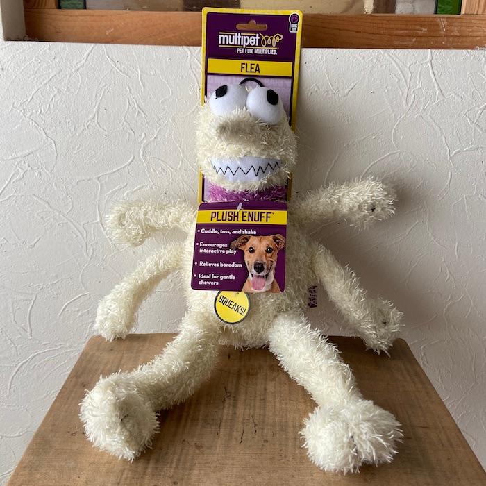 ノミです、ダニです【ノミ・Lサイズ】Multipet Flea & Tick Squeaky Plush Dog Toy mflスマイル