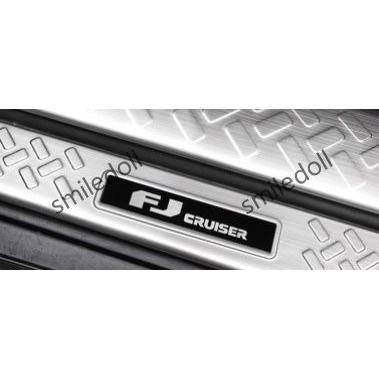 TOYOTA トヨタ FJクルーザー スカッフプレート ガーニッシュ 傷防止 ４ピース 取り付け簡単 シルバー カーボン ブラック