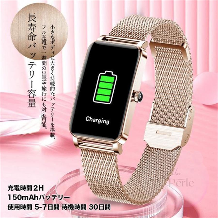 スマートウォッチ 日本製センサー 女性 血圧測定 心拍数 血中酸素 生理管理 歩数計 着信通知 睡眠監測 24時間健康管理 音楽再生 カメラ制御 長座注意 天気予報の画像