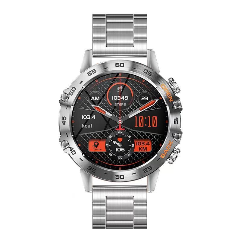 スマートウォッチ 軍用規格 日本製 通話機能 血圧測定 血中酸素 心拍数 運動 Line着信通知 iPhone/Android対応 24時間健康管理 歩数計 音楽 天気 プレゼントの画像