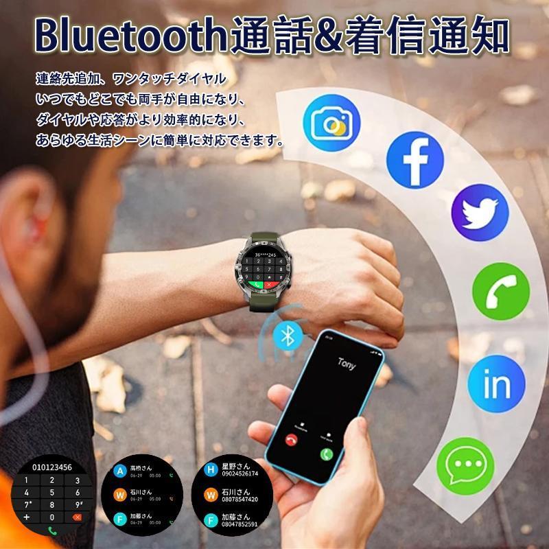 スマートウォッチ 日本製センサー 軍用規格 Bluetooth5.3通話 2025最新 心拍数 血中酸素 睡眠管理 スポーツウォッチ 歩数計 メンズレディース プレゼントの画像