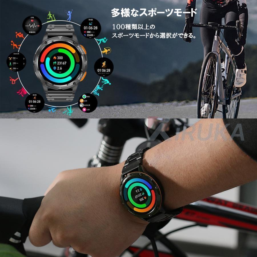 スマートウォッチ 日本製センサー 軍用規格 通話機能 心拍数 睡眠モニタリング 運動 着信通知 24時間健康管理 LINE 防水 iphone アンドロイド対応 2025 ギフトの画像