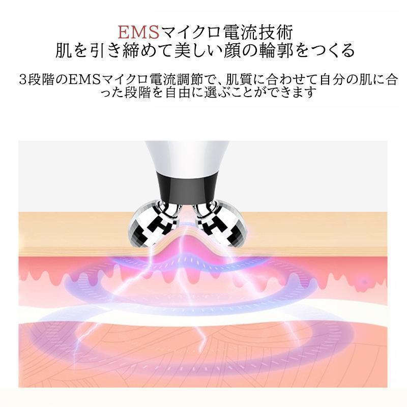 美顔ローラー ほうれい線 EMS ローラー コロコロ アクティブ 美顔器