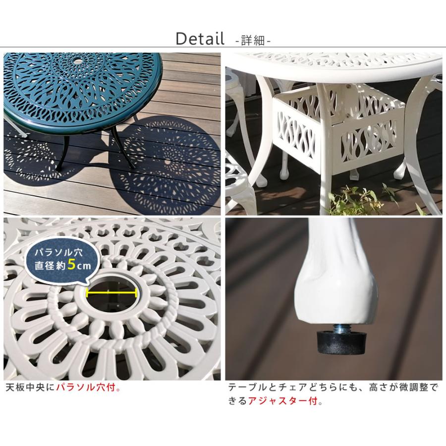 イングリッシュガーデン】アルミ鋳物製ラウンドテーブル ☆送料無料