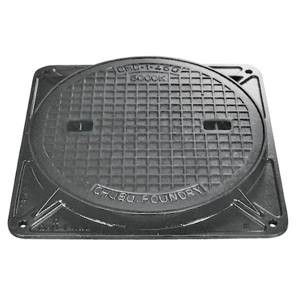 鋳鉄製マンホール 14ｔ荷重マンホール 蓋枠セット フタ径545mm 穴径500mm CMD-2-500