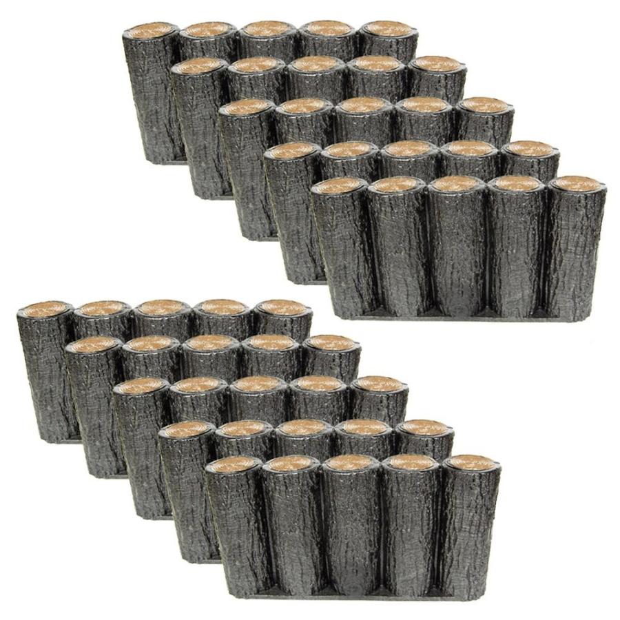 樹脂製擬木 はなえ80φ H300 5連平行杭タイプ 20本セット サンポリ  