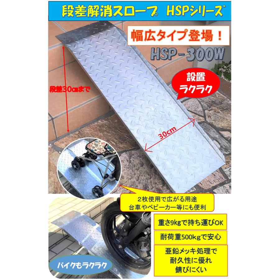 送料無料! 段差解消スロープ 幅広タイプ左右2枚セット HSP-300W 送料無料! 段差解消スロープ 幅広タイプ左右2枚セット HSP-300W