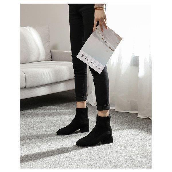 誠実 サイドゴアブーツ レディース ブーティ ショートブーツ 秋冬 太ヒール レディース靴 ハイヒール 無地 美脚 スエード おしゃれ 50代 30代 40代 サイドゴアブーツ カラー Color4コン Folliq4 Com