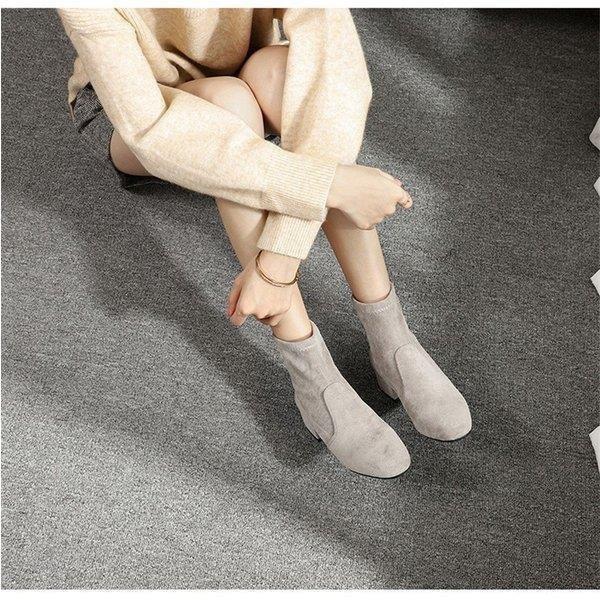 誠実 サイドゴアブーツ レディース ブーティ ショートブーツ 秋冬 太ヒール レディース靴 ハイヒール 無地 美脚 スエード おしゃれ 50代 30代 40代 サイドゴアブーツ カラー Color4コン Folliq4 Com