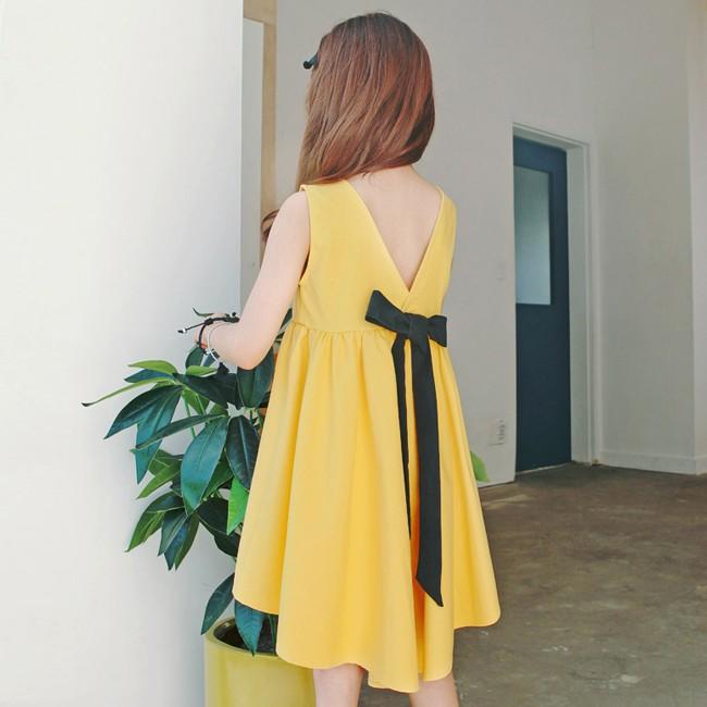 袖なしワンピース 韓国子供服 リボン 夏 ノースリーブワンピース 無地 フレア 子供服 キッズ 女の子翌日発送 安いそれに目立つ