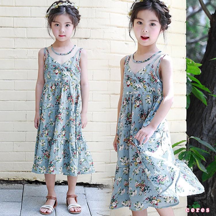 子供服 袖なしワンピース オンラインショップ 夏 花柄 半袖翌日発送 キッズ 韓国子供服