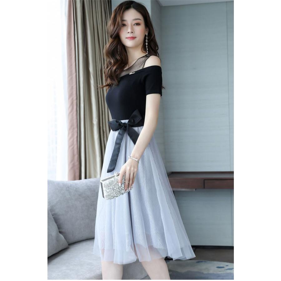 ワンピース レディース パーティードレス 大きいサイズ 安い 可愛い 通販 袖あり フレアスカート ポイント消化 Pre Ceres Store 通販 Yahoo ショッピング