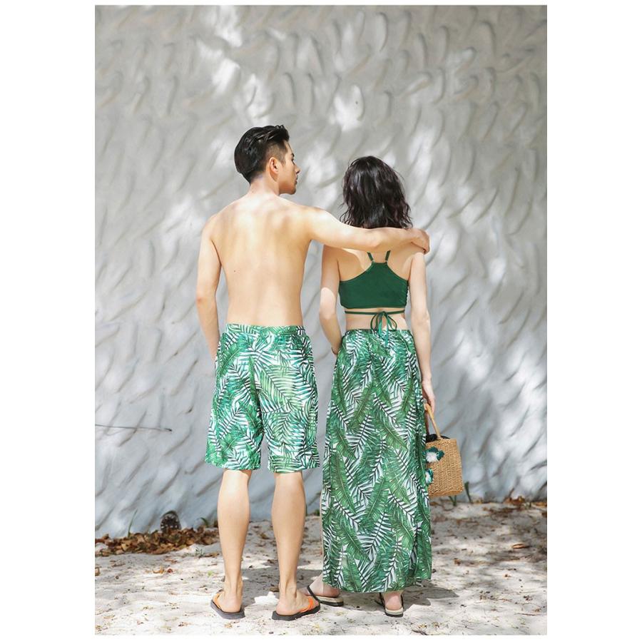 カップル水着 水着レディース 水着 ペアルック 男女セット 流行 トレンド ボタニカル メンズ水着 ポイント消化 Pre Ceres Store 通販 Yahoo ショッピング