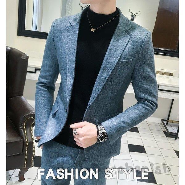 在庫あり 結婚式 二次会 おしゃれスーツ 2ピーススーツ メンズ シングルスーツ ビジネススーツ 新作 モードな魅力漂うスーツ 細身 スリム ビジネス 4色 就活 成人式 卒業式 ビジネススーツ