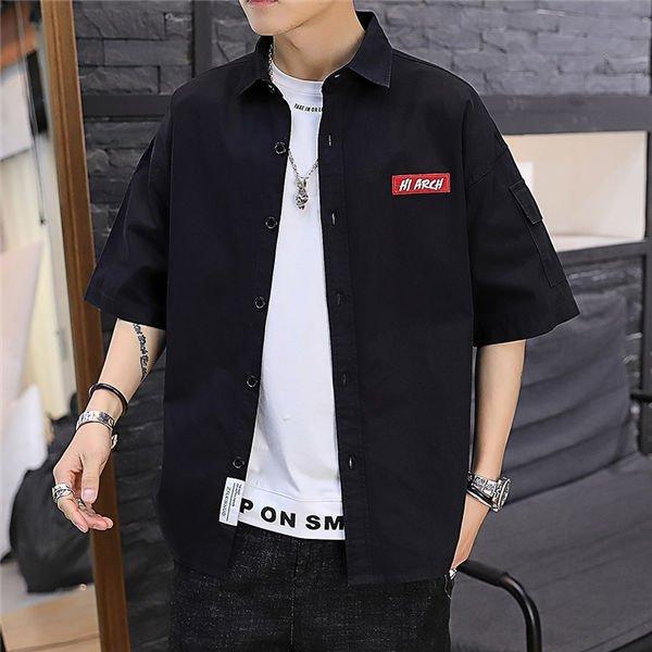 殿堂 シャツ 送料無料 オシャレ 夏服 半袖 かっこいい 紳士服 春夏 おしゃれ シャツ お兄系シャツ ボタンシャツ シャツ トップス 半袖シャツ メンズ 半袖 サイズ M Www We Job Com