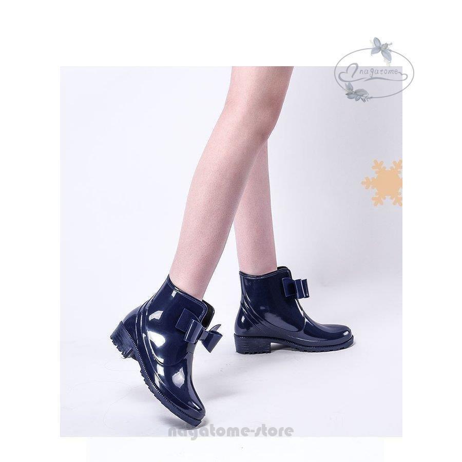 新製品情報も満載 女性用 レディース レインブーツ 長靴 学生 大人 通勤 通学 雨靴 雨の日 上品 厚底 ローカット リボン Pvc素材 滑り止め 可愛い おしゃれ 防水力抜群 レインブーツ カラー ブラック Www Fattoriabacio Com