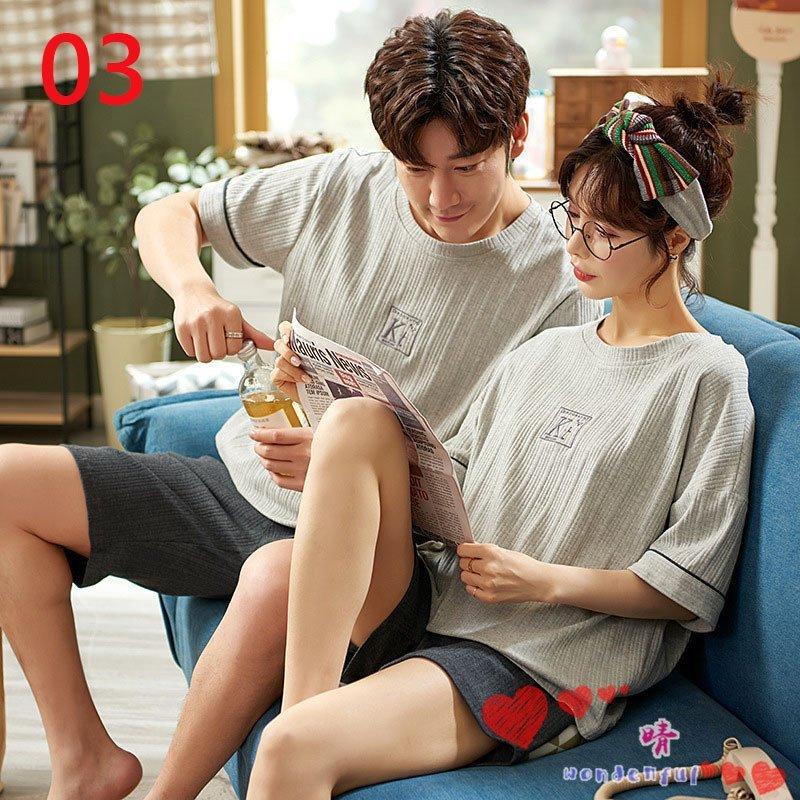 税込 下着 靴下 部屋着 ペアパジャマ カップルパジャマ 春夏 パジャマ パジャマ 夏 半袖 ルームウェア オシャレ ペアルック お揃い レディース メンズ カップル 上下セット ペアパジャマ 綿 コットン 大きいサイズ 寝巻き 部屋着 Www Threeriversofs Com