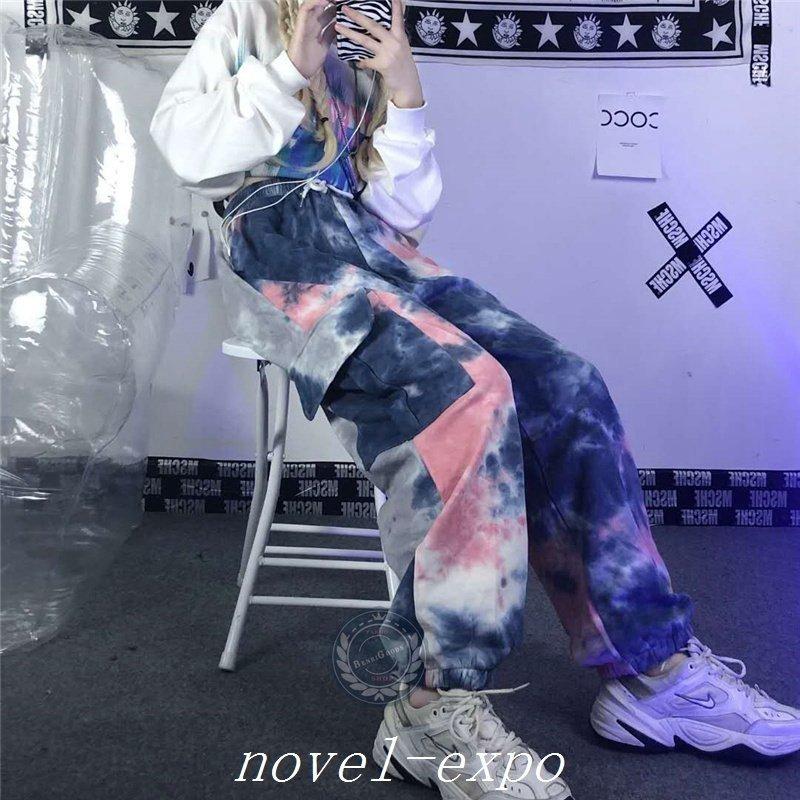 ダンス衣装 マーブルパンツ ズボン ボトムス ロングズボン レディース 服 ヒップホップ Hiphop 韓国ファッション かっこいい おしゃれ パープル イベント 新発売