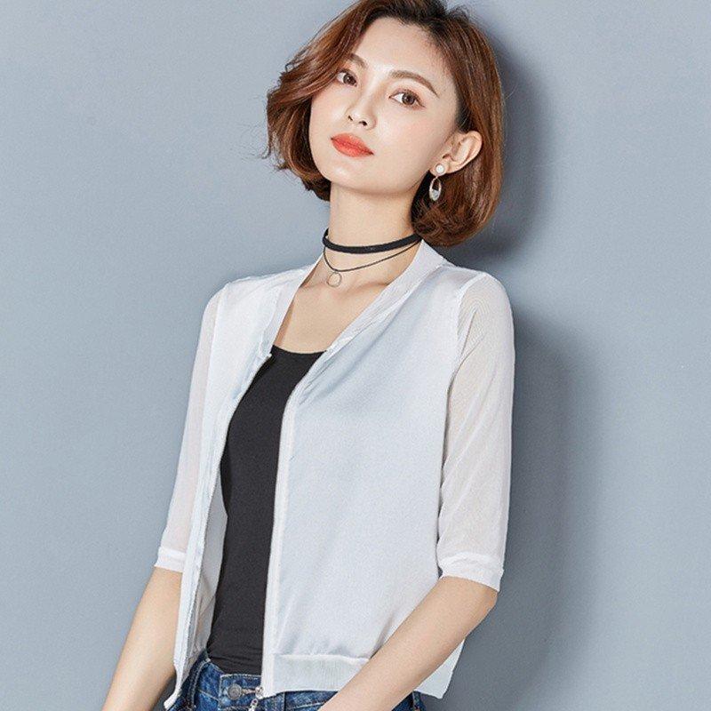 レディース 七分袖 マウンテンパーカー ジャケット ブルゾンジャンパー 無地 Uvカット 薄手 ラッシュガード ジップアップ ショート丈 サマージャケット 夏用 年間ランキング6年連続受賞