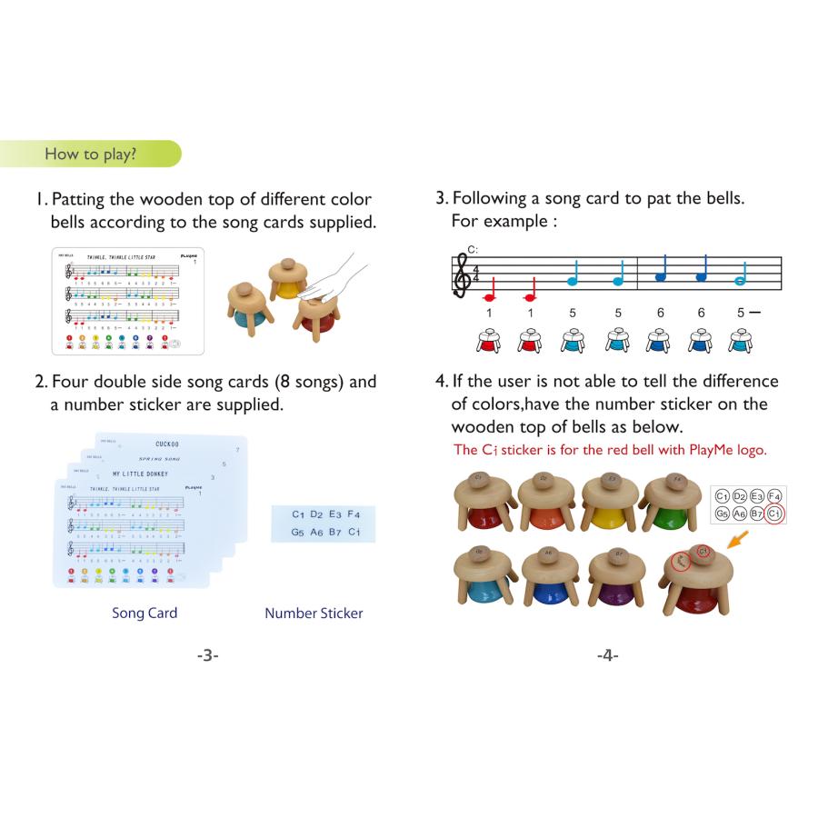 【送料無料】パットベル 8音 PlayMe Toys プレイミー おまけ付き 日本総代理店 楽器 木のおもちゃ 出産祝い A0809 赤ちゃん ベビー プレゼント ギフト 男の子_3