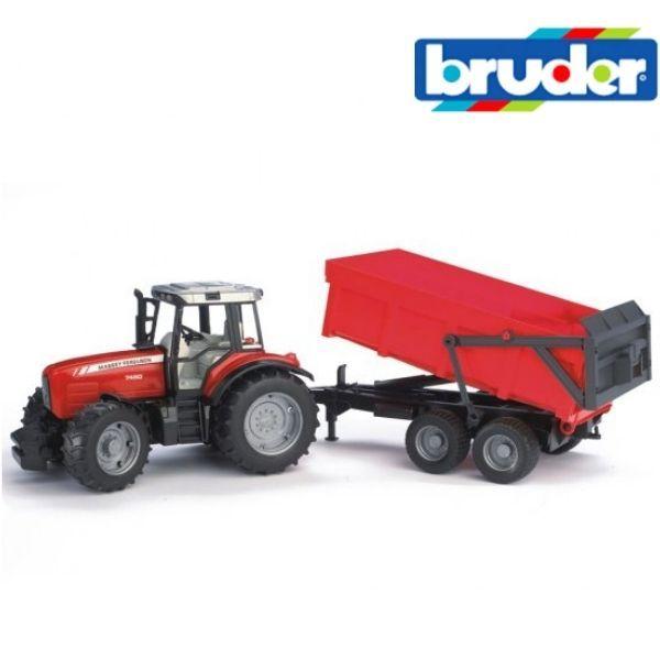 MF 7480トラクター&レッドトレーラー【ポイントアップ+送料ラッピング