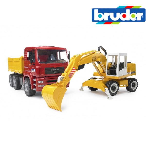 MAN トラク ＆ LH ショベル bruder ブルーダー 働く車 人気 おすすめ オススメ おもちゃ 知育玩具 プレゼント 男の子 BR02751 こども 子供 キッズ のりもの
