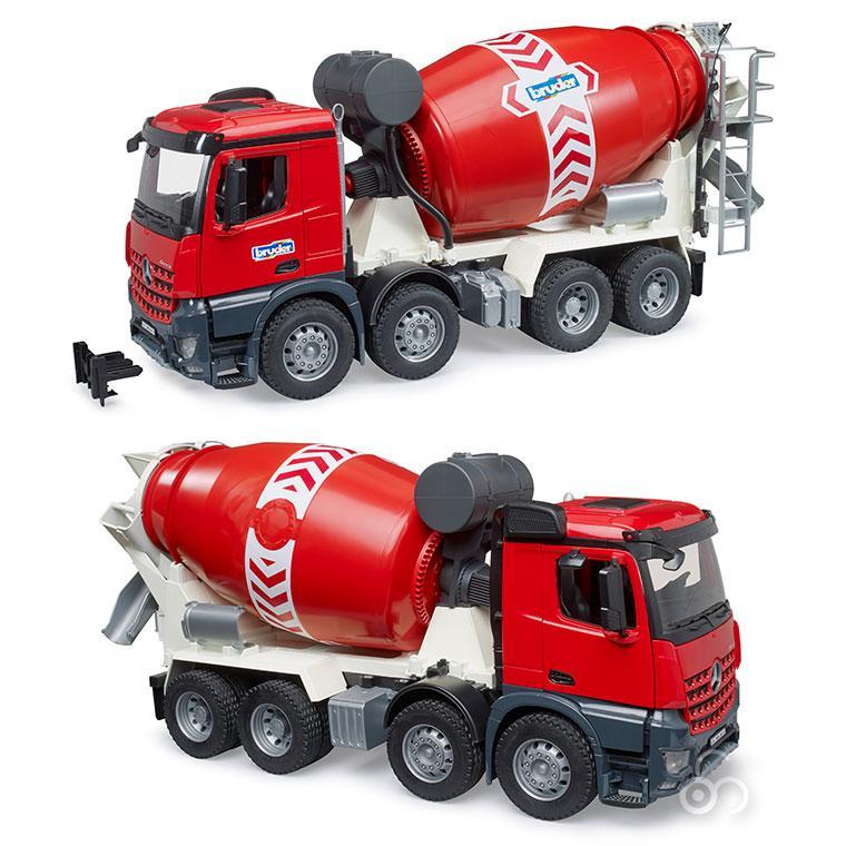 ブルーダー】 2台セット ミキサー車 ベンツ ハーフパイプダンプ