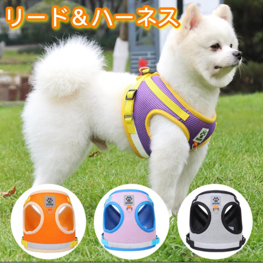 犬 ハーネス リードセット 小型犬 中型犬 胴輪 抜けない かわいい 簡単